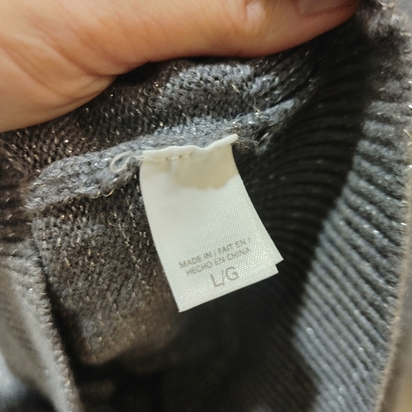 Victoria's Secret Shimmer Sparkle Cardigan Ruffle Metallic Longline Gray Large L - Picture 9 of 9